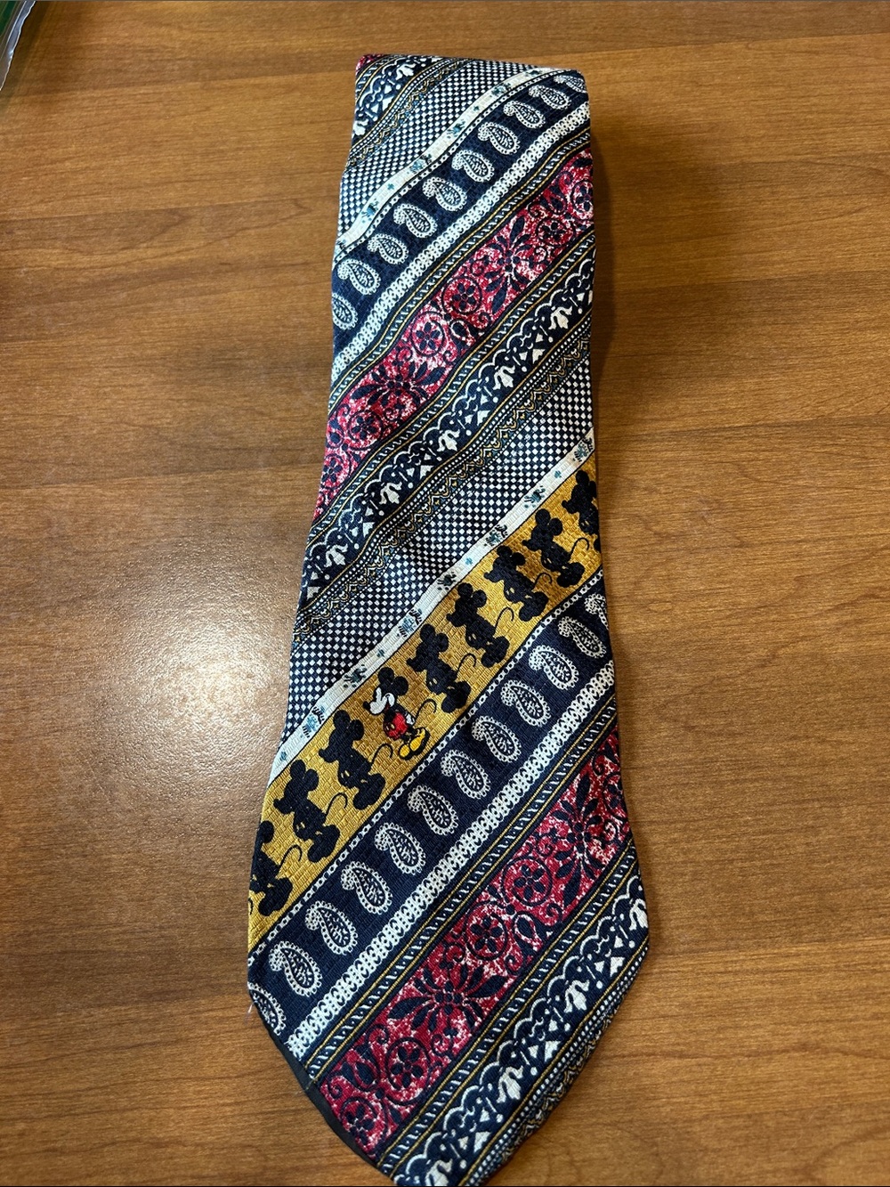 Disney Patterned Silk Tie with Mickey